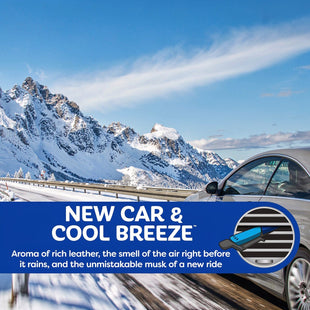 Air Freshener Vent Sticks New Car / Cool Breeze Scent 6 Pack