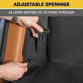 Flexfit Black Rear Seat Cover for Car SUV & Truck - Durable Canvas Material Back Car Seat Covers 60/40 Split Bench Protector - Back Seats Cover & Rear Bench Protector Interior Accessories - 0