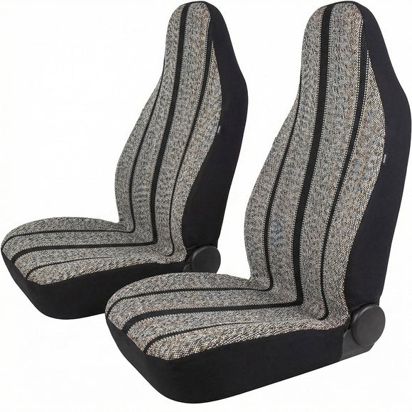 Baja Blanket Bucket Seat Cover for Car Truck Van SUV - Airbag Compatible (2PCS Black)