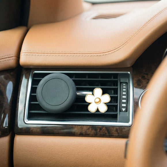 6 Pcs Daisy Flower Air Vent Clip Accessories Air Conditioning Outlet Clip Car Air Freshener Dashboard Accessories Charm Car Inter Decor(3 cm 3.3 cm Red Pink White)