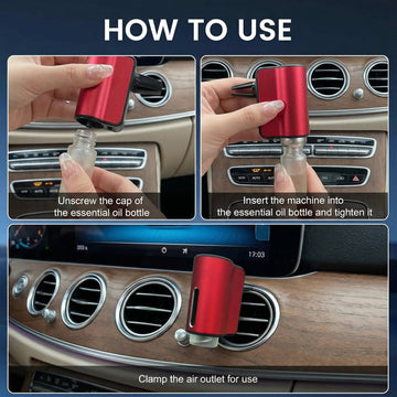 Car Air Freshener Diffuser Smart Car Aroma Diffuser Air Freshener Spray Automatic with 10PCS Cologne Aromatherapy Oil (red) - 0