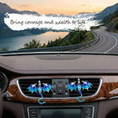 Bling Wyvern Car Air Freshener Vent Clips 2pcs Alloy Blue Enamel Dragon Vent Clips Car Accessories Refillable Car Diffuser with Felt Mads Coffee Fragrance Tablets-4