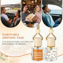2 Sets Hanging Car Air Freshener and Essential Oil Diffuser Car Air Freshener Daisy Essential Oil Diffuser Long Lasting Automobile Aromatherapy (White Pistachio & Salted Caramel)-4