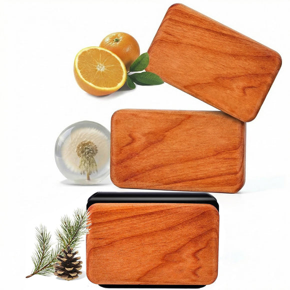 Car Air Freshener - Wood Air Freshener - Car Odor Eliminator for Visor Clip-Variety Scent Refill Vehicle Scent Diffuser for Cabin Truck & SUV - Pack of 3 (Grove-Pine-Open air)-CLIP INCLUDED