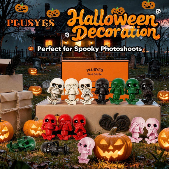 Skull Decor Halloween Car Air Freshener Vent Clips Goth Decor Interior Gothic Cool Decoration Horror Skeleton Dashboard Accessories Spooky Cute Funny Gifts for Men Women