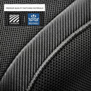 High Back Front Car Seat Covers - Sports Carbon Fiber Mesh Design Universal Fit Airbag Compatible (Black)-2