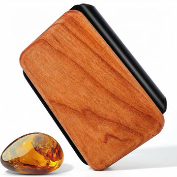 Car Air Freshener - Wood Air Freshener - Car Odor Eliminator for Visor Clip- Natural Scent Starter Kit Vehicle Scent Diffuser for Cabin Truck & SUV (Amber)