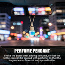ESEWALAS 5PCs Hanging Car Air Freshener Empty Glass Perfume Bottlespendant Bottle Air Freshener Pendant-5