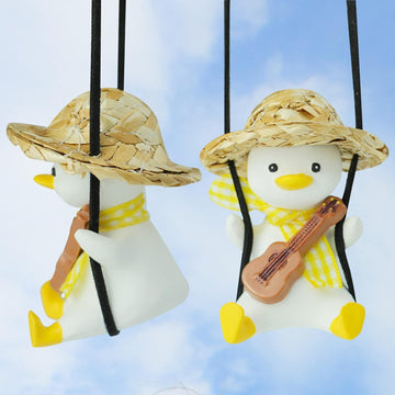 Cool Swinging Duck Car Hanging Ornament, Pendant Interior Rearview Mirror Decoration and Car Rear View Mirrior Hanging Accessories - 0