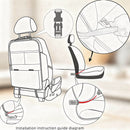 Seat Back Protector + Large Capacity Pocket Storage Organizer Preventing the Impact of Children Stepping on the Seat Backrest (Black)-3