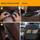 2 Pack Kick Mat Backseat Protector Back Seat Cover for Kids Car Seat Back Protectors with 2 Pocket Storage Organizer for Car SUV Minivan or Truck Seats (Black)-7