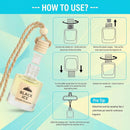 Car Air Freshener Oil Diffuser - Hanging Long Lasting Scent for Car & Home Essential Oil Freshener with Adjustable Fragrance (Teak Wood+Black Ice)-5