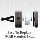 Premium Quality Car Air Freshener Leather and Metal Design Scent Vent Clip Diffuser New Natural Fragrance Diffuser for Car with 3 Refill Scented Discs and Gift Box(Truffle Brown)-6