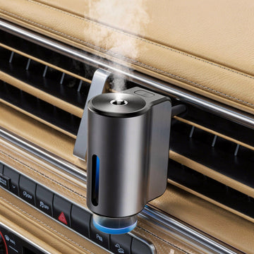 Car Air Freshener Diffuser Smart Car Aroma Diffuser Air Freshener Spray Automatic with 10PCS Cologne Aromatherapy Oil (Grey)