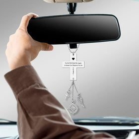 Bible Verse Hanging Ornaments Car Pendant for Home Vehicle Religious Faith Gifts for Women Men Gifts for Christian Scripture Thanksgiving Christmas Birthday Easter Prayer Gift Rearview Mirror Pendant - 0