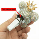 Handmade Bling Rhinestone Bear Car Air Freshener Cute Ornaments Car Vent Clips Accessories Perfume Clip Aromatherapy Diffuser Fragrance Cotton Pad Car Interior Decoratio Women Girl (AB)-4