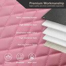Pu Leather Car Seat Bottom Covers Protectors Include 1 Pair Front Driver Seat Pad Mat and 1 Rear Bench Cover Universal Fit 90% Vehicles Pink-4