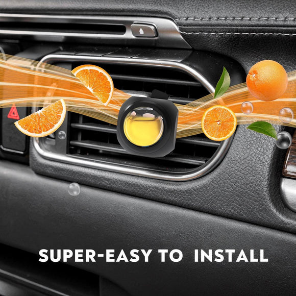 Car Air Freshener Vent Clips 8 Pack Provides Long-Lasting Scent Up to 240 Days Odor Eliminator (Citrus)