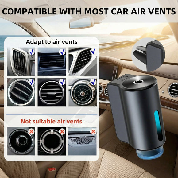 Car Air Freshener Diffuser Smart Car Air Freshener Car Diffuser Air Freshener with Three Adjustable Modes Aromatizante Para Carro with 3pcs Essential Oil Car Fresheners Long Lasting
