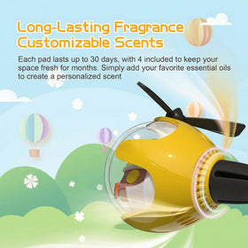 Yellow Duck Car Air Freshener with 6 Colors LED Lights & 4 Scented Pads Light Scent Decorative Auto Accessories - 0