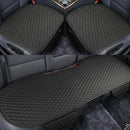 Pu Leather Car Seat Bottom Covers Protectors Include 1 Pair Front Driver Seat Pad Mat and 1 Rear Bench Cover Universal Fit 90% Vehicles Black-8