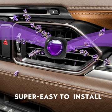 Car Air Freshener Vent Clips 8 Pack Provides Long-Lasting Scent Up to 240 Days Odor Eliminator (Lavender) - 0