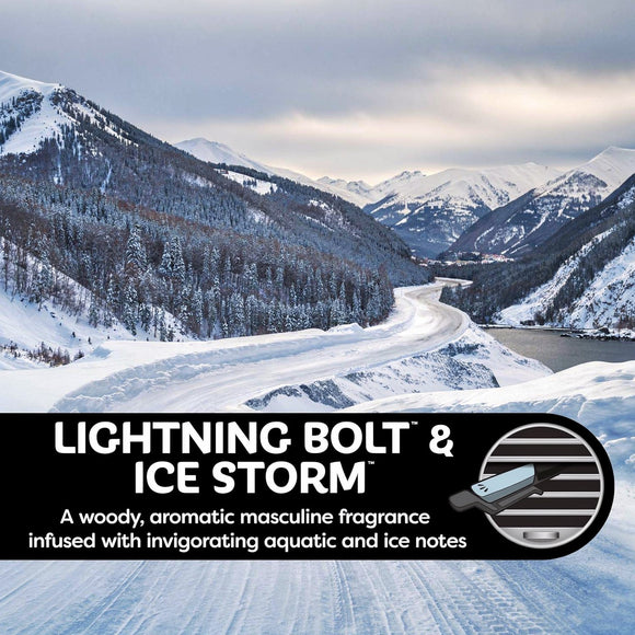 Air Freshener Vent Sticks Lightning Bolt / Ice Storm Scent 6 Pack