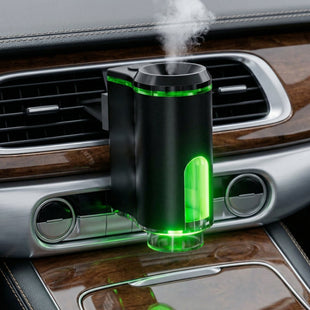 Smart Car Air Freshener Diffuser Auto On/Off Aromatherapy Diffuse with 3 Scent Modes USB Rechargeable Vent Clip Long-Lasting Essential Oil Refills Stylish Automobile Decor Car Accessory& Gift