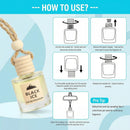 Car Air Freshener Oil Diffuser - Hanging Long Lasting Scent for Car & Home Essential Oil Freshener with Adjustable FragranceBamboo Rain+White Tea-5