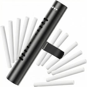 2pcs Car Perfume Diffuser With 12 Odorless Refill Sticks Essential Oil Car Diffuser Suitablefor:Car Bathroom OfficeScenario Cloakroom Bedrooms Birthday(Black)