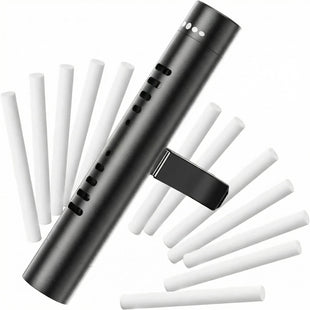 2pcs Car Perfume Diffuser With 12 Odorless Refill Sticks Essential Oil Car Diffuser Suitablefor:Car Bathroom OfficeScenario Cloakroom Bedrooms Birthday(Black)