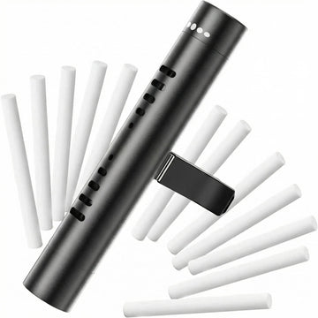 2pcs Car Perfume Diffuser With 12 Odorless Refill Sticks Essential Oil Car Diffuser Suitablefor:Car Bathroom OfficeScenario Cloakroom Bedrooms Birthday(Black)