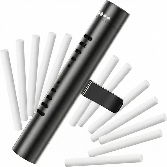 2pcs Car Perfume Diffuser With 12 Odorless Refill Sticks Essential Oil Car Diffuser Suitablefor:Car Bathroom OfficeScenario Cloakroom Bedrooms Birthday(Black)