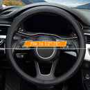 Steering Wheel Cover, Universal 15 inch, Microfiber Leather, Anti-Slip, Odorless, Black Lines-2