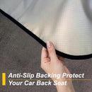 Back Seat Cover for Car Trucks Van SUV Waterproof Rear Bench Towel Seat Covers for Dogs and Kids Automotive Backseat Protector (Grey)-8