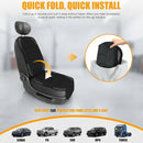 Car Seat Protector for Child Car Seat Waterproof Car Seat Cover for Leather and Fabric Seats 2 Mesh Pockets Non-Slip Bottom Thick Padding Cushion (Black)-5