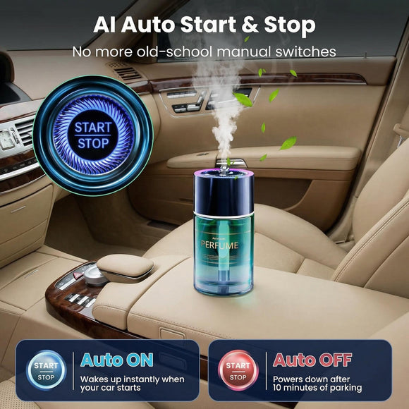 Car Air Freshener Car Diffuser with RGB Ambient Light & Starry Ceiling 4 Smart Scent Modes 120-Day Runtime Auto On/Off USB-C Rechargeable Cologne-Inspired Fragrance 120ML