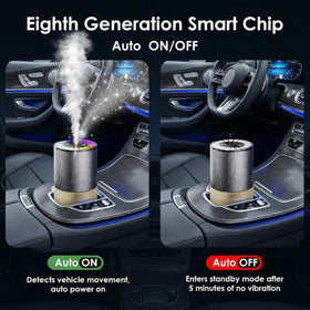 Car Air Freshener Car Fresheners Long Lasting Auto On/Off 3 Adjustable Modes for Custom Scent Intensity 150mL Large Capacity Diffuser with RGB Music Syncing Light (Cologne) - 0