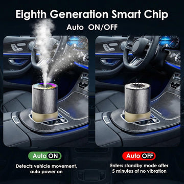 Car Air Freshener Car Fresheners Long Lasting Auto On/Off 3 Adjustable Modes for Custom Scent Intensity 150mL Large Capacity Diffuser with RGB Music Syncing Light (Cologne) - 0