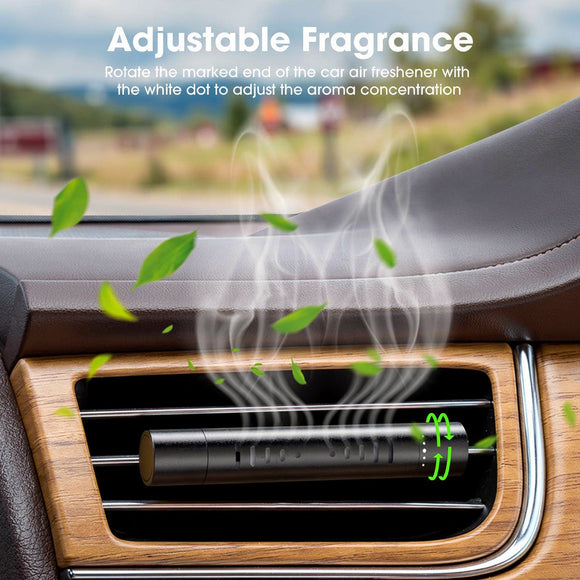 2 Packs Custom Car Air Freshener Diffuser Vent Clips for Car Decoration Accessories with 12 Refill Sticks for Cars Office Kitchen Bathroom Pet Houses | Unscented