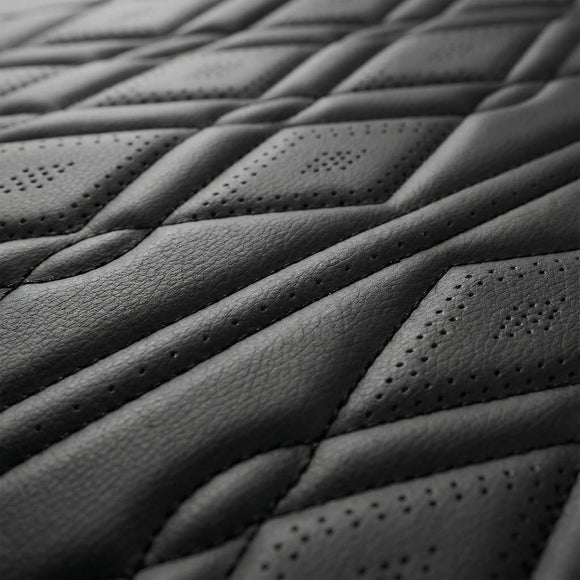 Leather Back Row Seat Covers Waterproof Rear Split Bench Car Seat Covers Vehicle Seat Cushion Cover Protector Universal Fit for Most Cars Sedan SUV Pickup Truck(Back Row/Black)