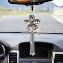 13.8 Inch Crystal Car Rear View Mirror Ornament Car Pendant Lucky Crystal Window Hanging Car Accessories Rainbow Maker Gray-3