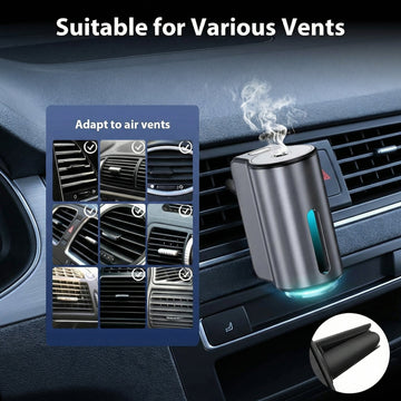 Smart Car Air Freshener Car Air Freshener Diffuser Car Diffuser Air Freshener with Three Adjustable Modes Aromatizante para Carro Car Diffuser with 8pcs Essential Oil(Black) - 0