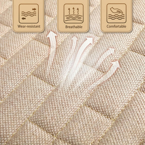 Beige Back Seat Cover Rear Car Seat Cover for Cars Truck SUV Seat Covers with Storage Pocket Bottom Auto Seat Cushion Pad Mat for Most Vehicles-Beige 1 Pcs