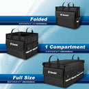 Car Trunk Organizer with Lid, Collapsible Car Trunk Storage Organizer, Car Organizer and Storage for SUV, Truck, Sedan (2C, Black)-2