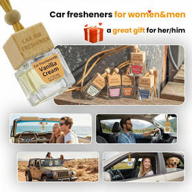 Car Air Freshener Hanging Diffuser Long-Lasting Essential Oil Scent (Up to 60 Days) Non-Toxic & Eco-Friendly 2-Pack Auto Fresheners Made in USA - 0