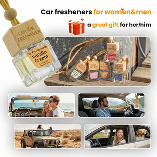 Car Air Freshener Hanging Diffuser Long-Lasting Essential Oil Scent (Up to 60 Days) Non-Toxic & Eco-Friendly 2-Pack Auto Fresheners Made in USA