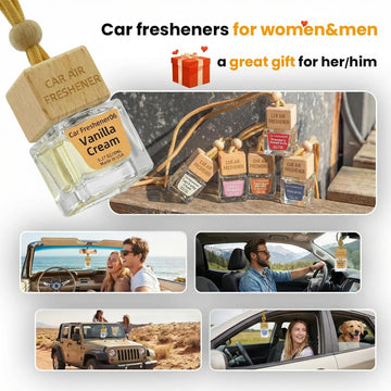 Car Air Freshener Hanging Diffuser Long-Lasting Essential Oil Scent (Up to 60 Days) Non-Toxic & Eco-Friendly 2-Pack Auto Fresheners Made in USA - 0