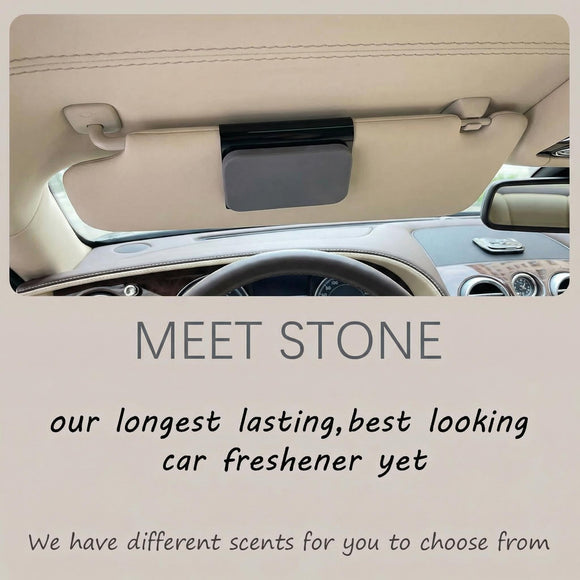 Grove Air Freshener Stone Scent Starter Kit Odor Eliminator - Car Visor Clip (Pack of 1 - Grove Scent)