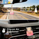 3 Pack Car Air Fresheners Fruit-Vanilla-Linen Hanging and Vent Clips 2 in 1 Long Lasting Freshener for Car And Women car accessories-5